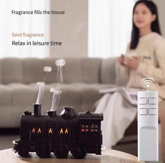 Creative humidifier retro aromatherapy machine small train desktop ornaments essential oil diffuser fragrance spray birthday gift