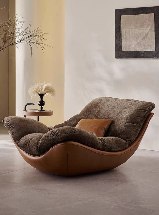 Creative modern simple living room leisure chair sofa recliner lazy sofa bedroom high-end chair