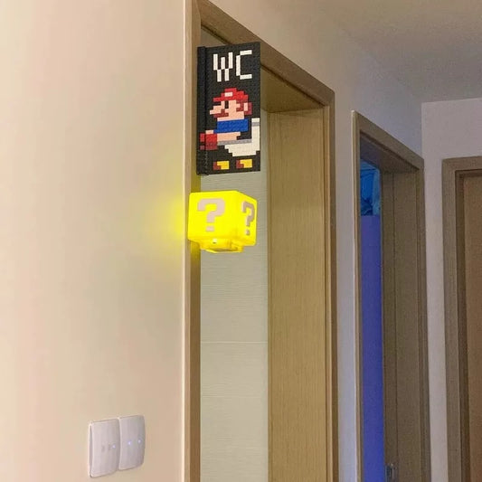 Creative Mario Lamp + Bathroom Sign