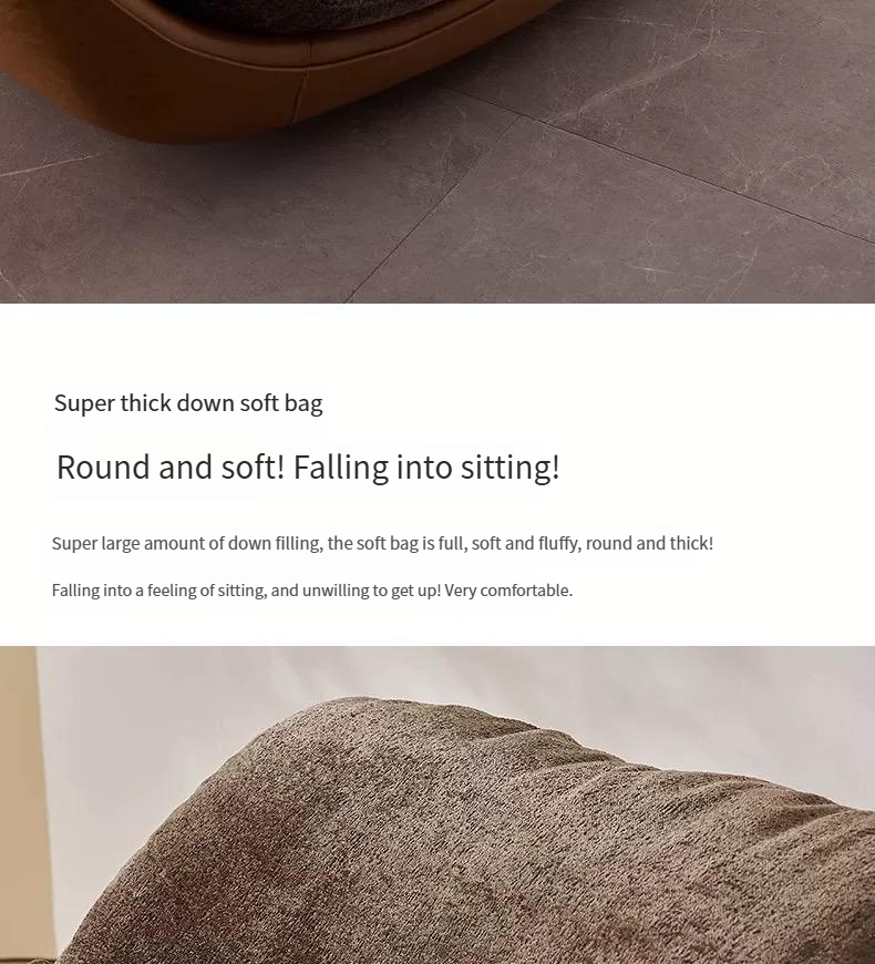 Creative modern simple living room leisure chair sofa recliner lazy sofa bedroom high-end chair