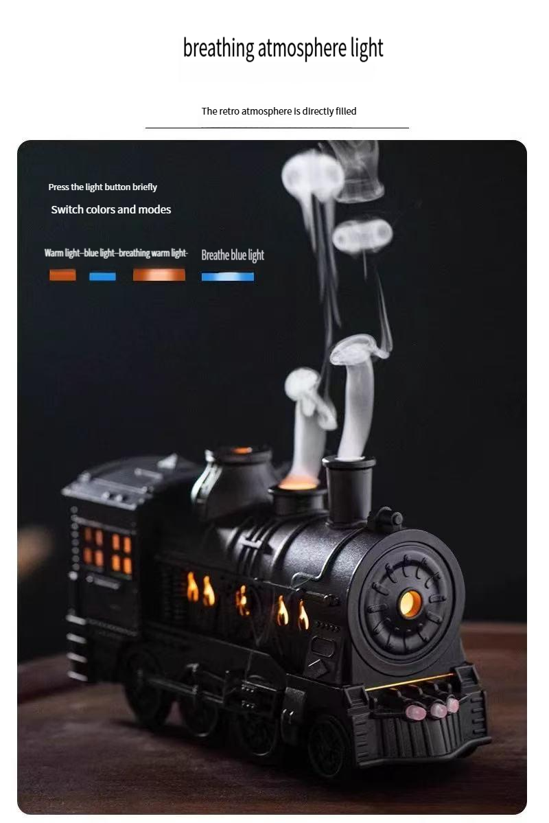 Creative humidifier retro aromatherapy machine small train desktop ornaments essential oil diffuser fragrance spray birthday gift