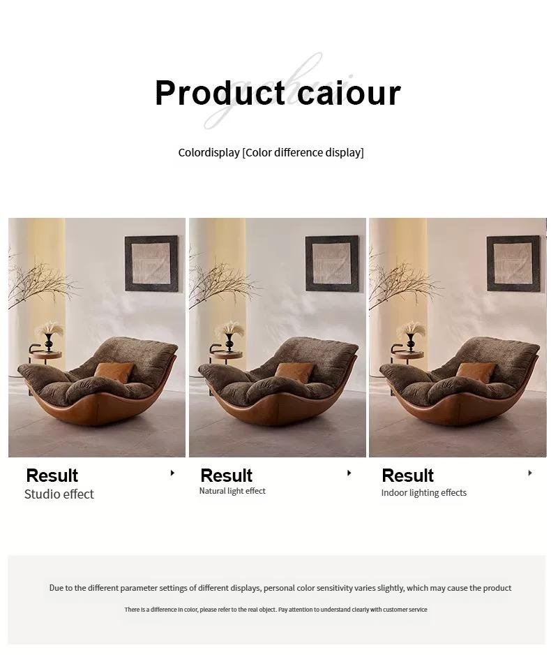 Creative modern simple living room leisure chair sofa recliner lazy sofa bedroom high-end chair