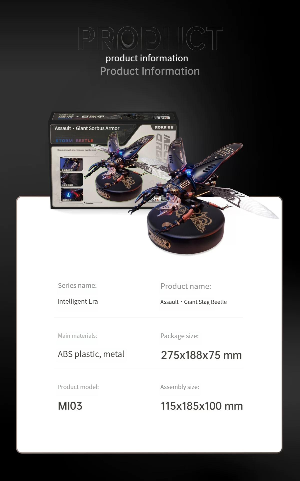 3D puzzle reconnaissance beetle 3D metal assembly handmade DIY mechanical toy creative gift