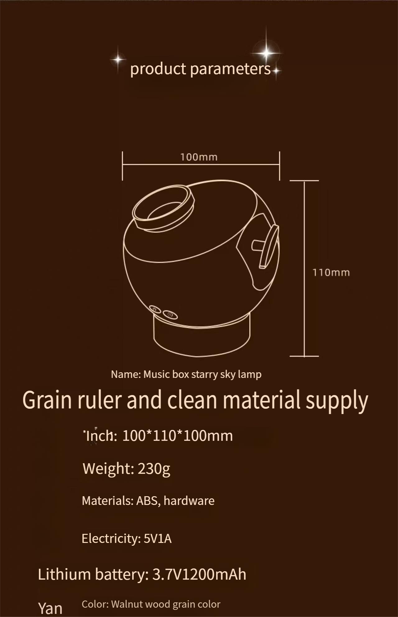 Starry sky music box starry sky projector sleep romantic atmosphere lamp full of stars couple children birthday Christmas gift