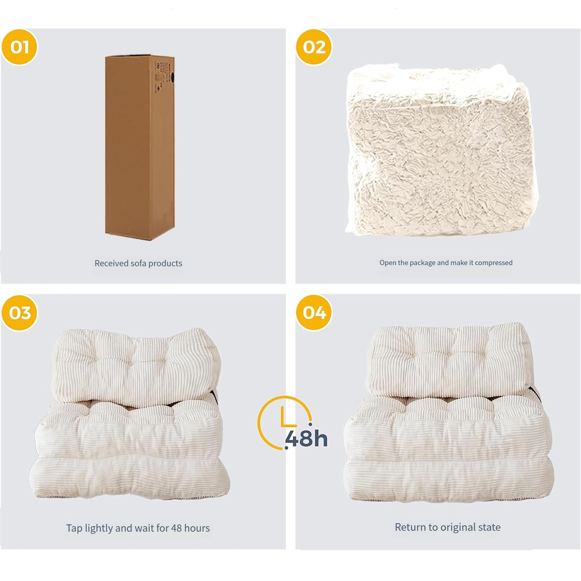 Amazon cross-border compressed vacuum fabric foldable sofa bed minimalist modern home living room lazy sofa