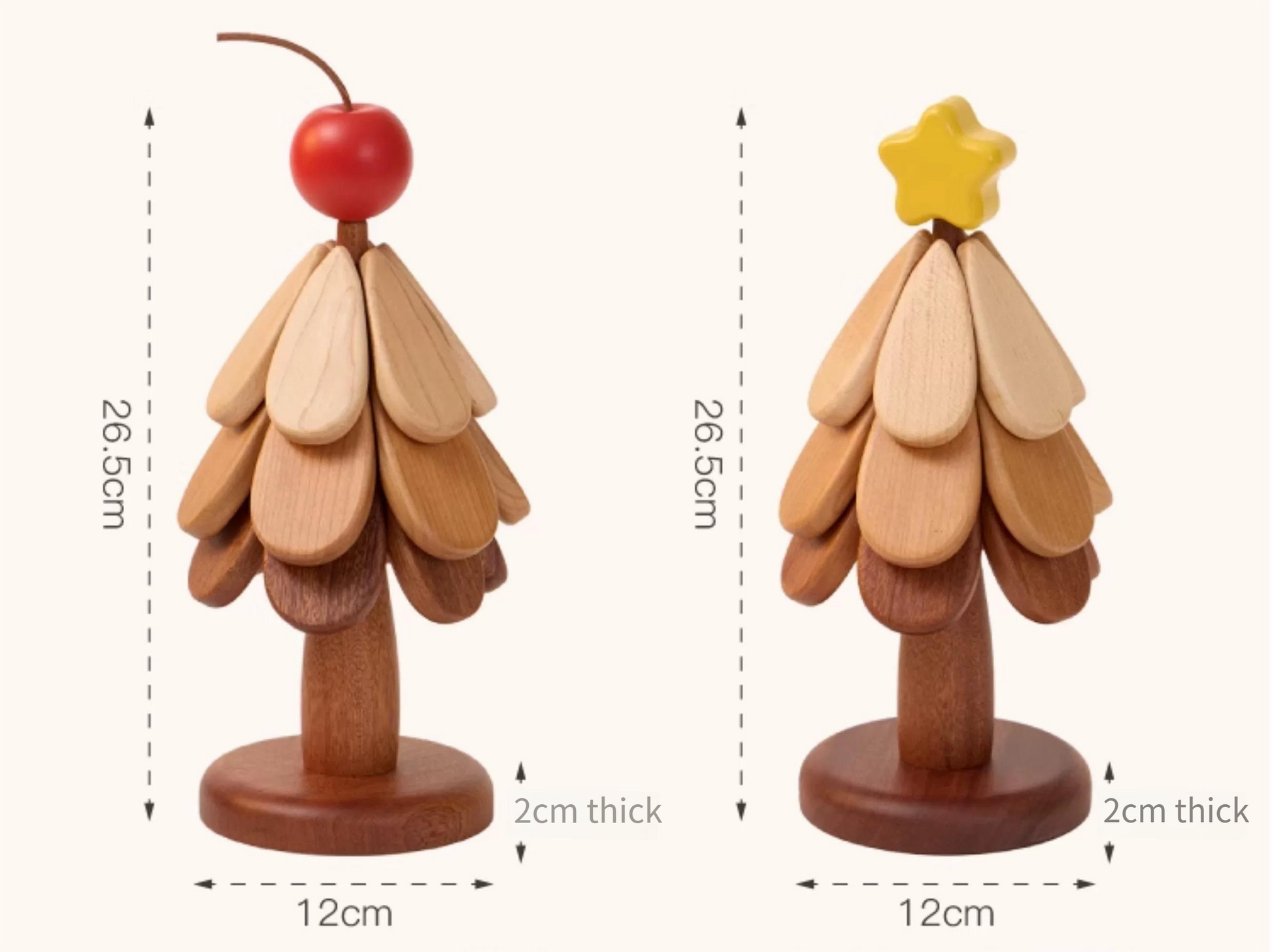 High-grade Christmas tree insulation pad table decoration creative one tree solid wood anti-scalding pot mat folding coaster bowl mat