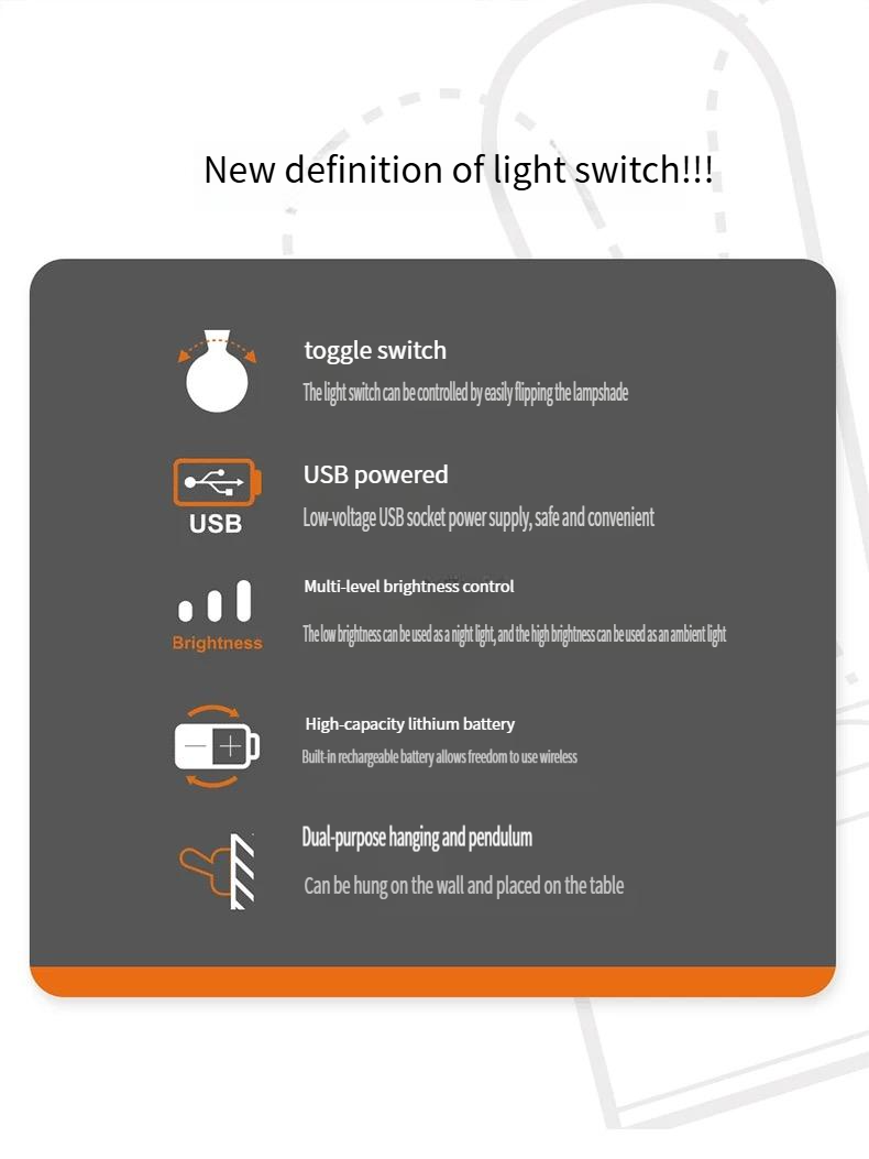 Toggle switch lights, creative home range lights