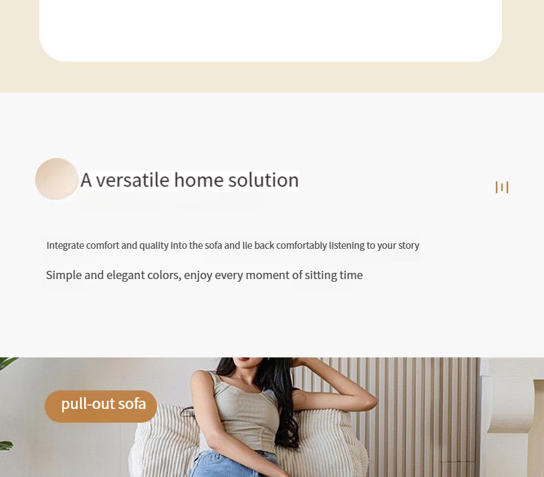 Amazon cross-border compressed vacuum fabric foldable sofa bed minimalist modern home living room lazy sofa