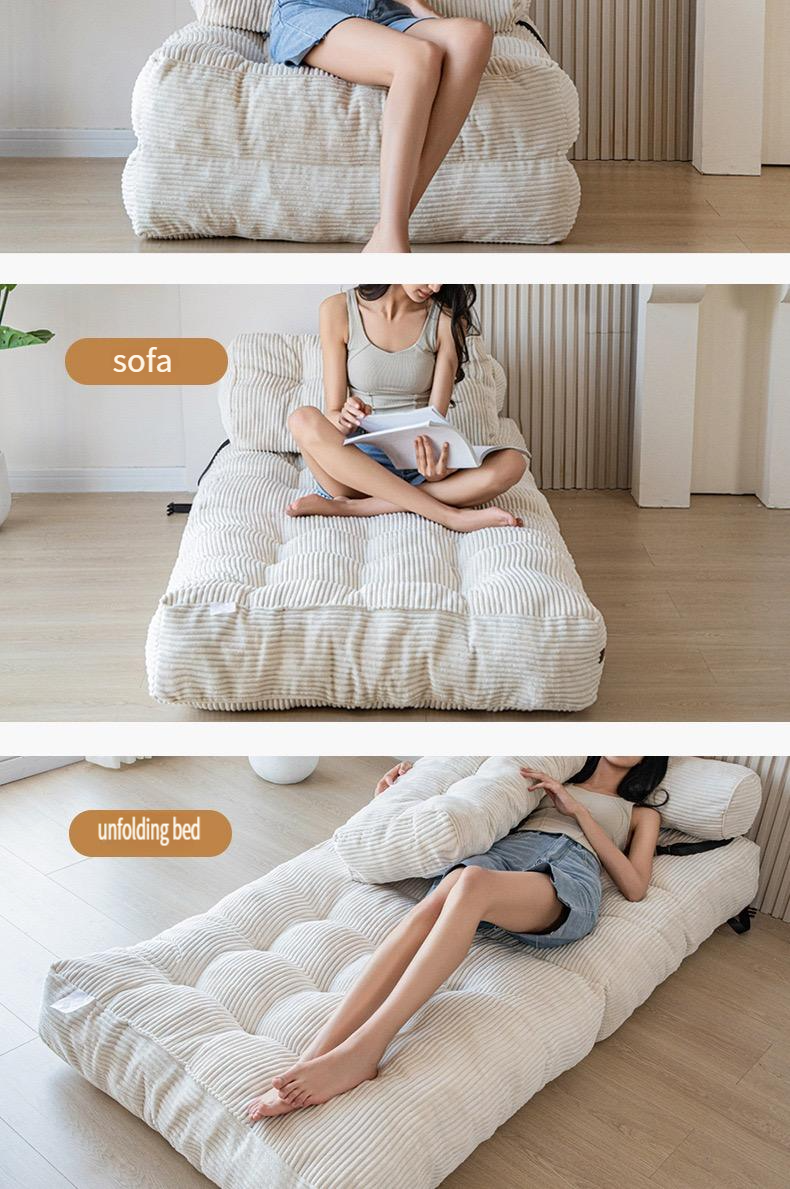 Amazon cross-border compressed vacuum fabric foldable sofa bed minimalist modern home living room lazy sofa