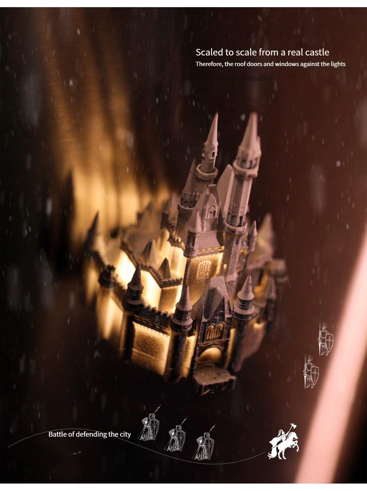 Glowing castle fridge magnet, a souvenir from St. Basil's Cathedral in Russia