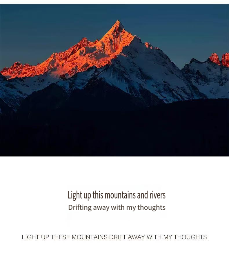 Meili Snow Mountain Sunshine Golden Mountain Atmosphere Light, a good gift for your partner