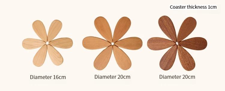 High-grade Christmas tree insulation pad table decoration creative one tree solid wood anti-scalding pot mat folding coaster bowl mat