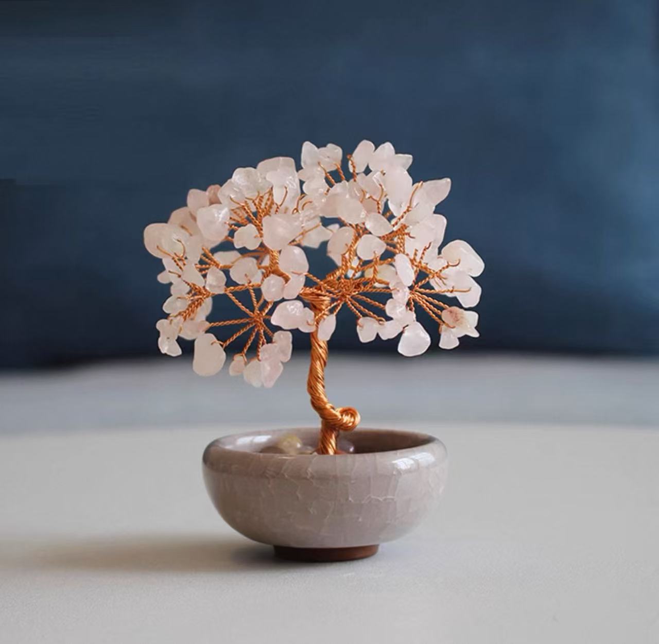 Natural crystal fortune tree Pixiu treasure gathering fortune ornaments