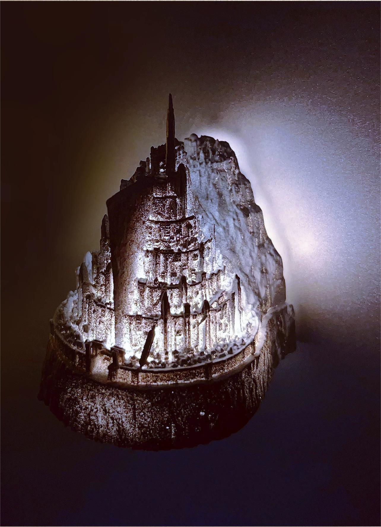 Glowing castle fridge magnet, a souvenir from St. Basil's Cathedral in Russia