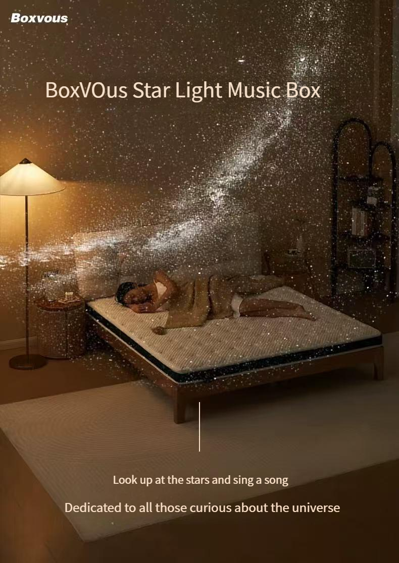Starry sky music box starry sky projector sleep romantic atmosphere lamp full of stars couple children birthday Christmas gift