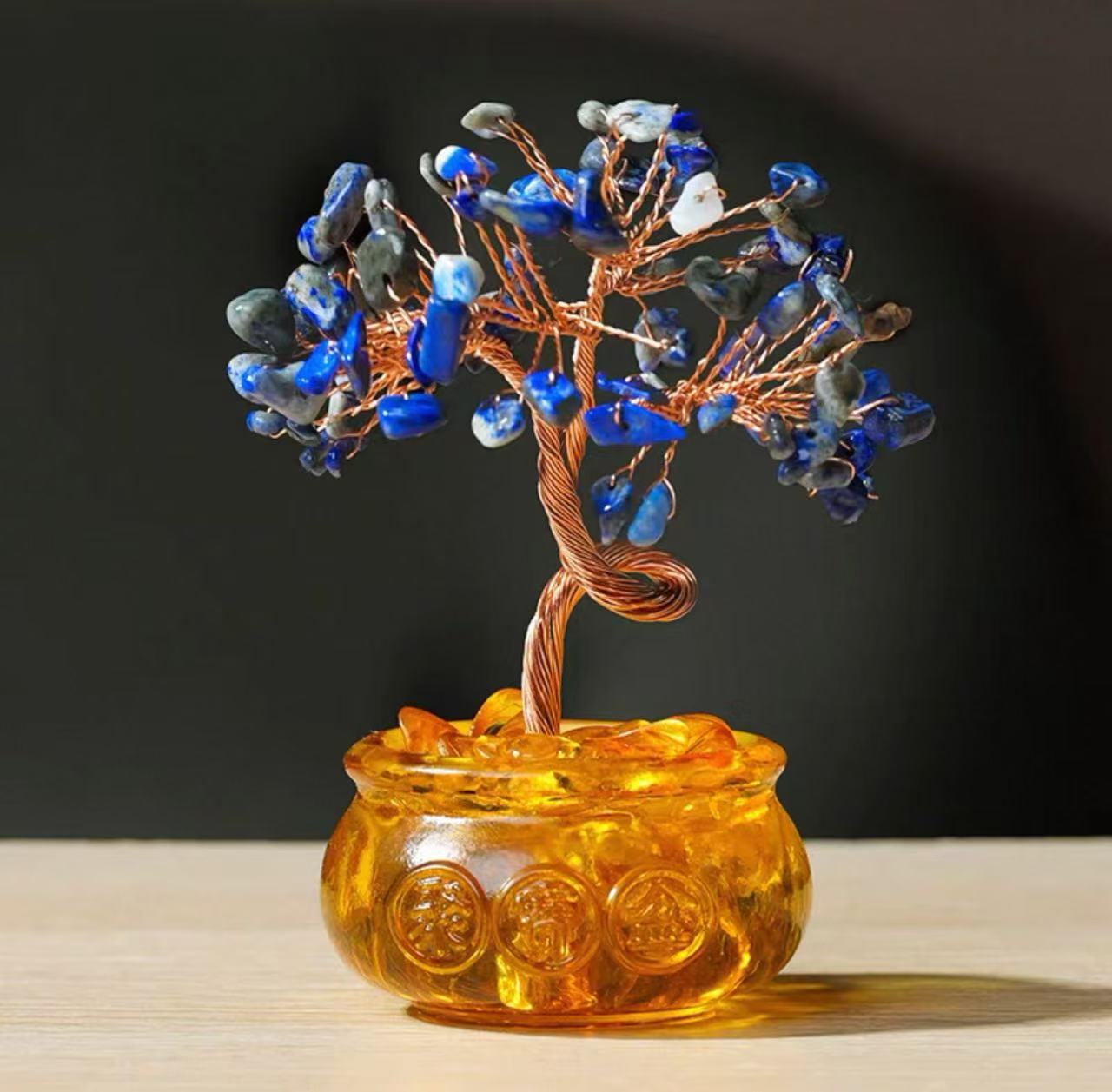 Natural crystal fortune tree Pixiu treasure gathering fortune ornaments