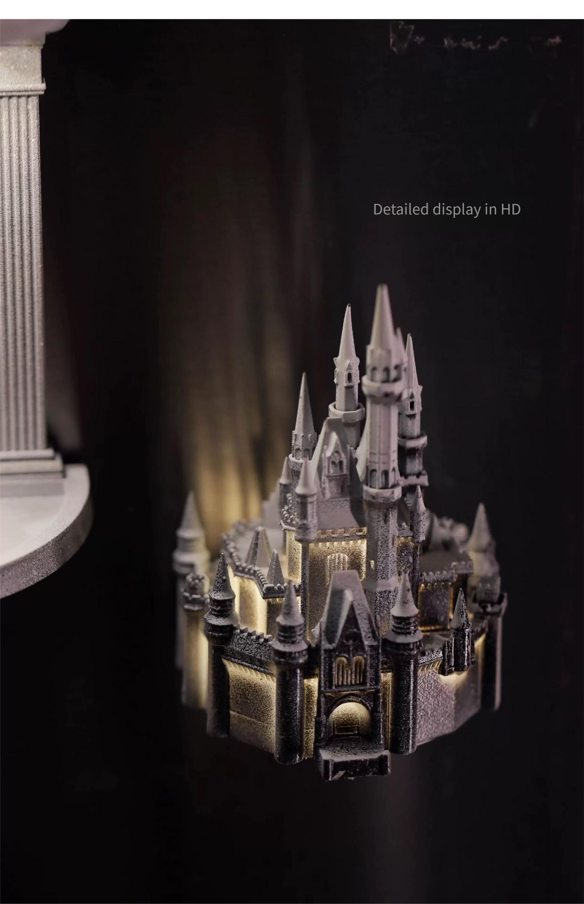 Glowing castle fridge magnet, a souvenir from St. Basil's Cathedral in Russia