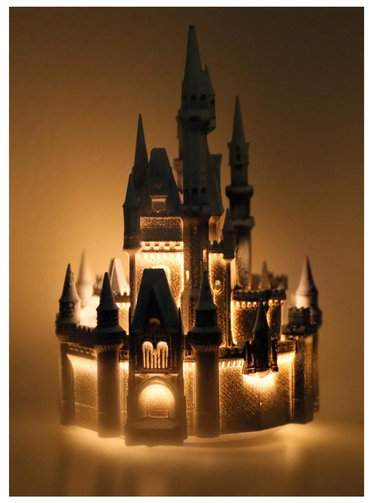Glowing castle fridge magnet, a souvenir from St. Basil's Cathedral in Russia