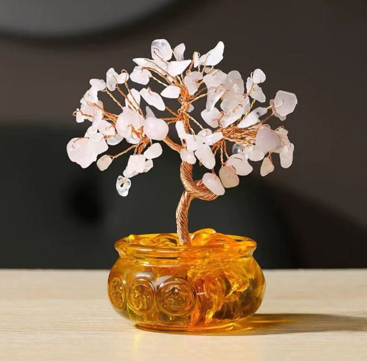 Natural crystal fortune tree Pixiu treasure gathering fortune ornaments
