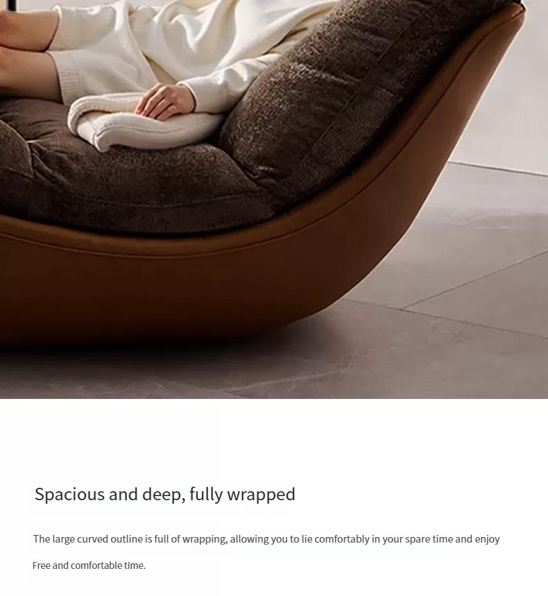 Creative modern simple living room leisure chair sofa recliner lazy sofa bedroom high-end chair