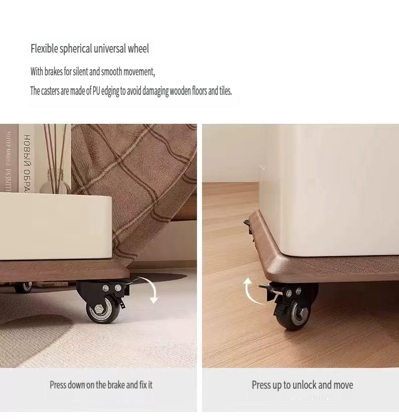 Solid wood multifunctional lifting coffee table push and pull
