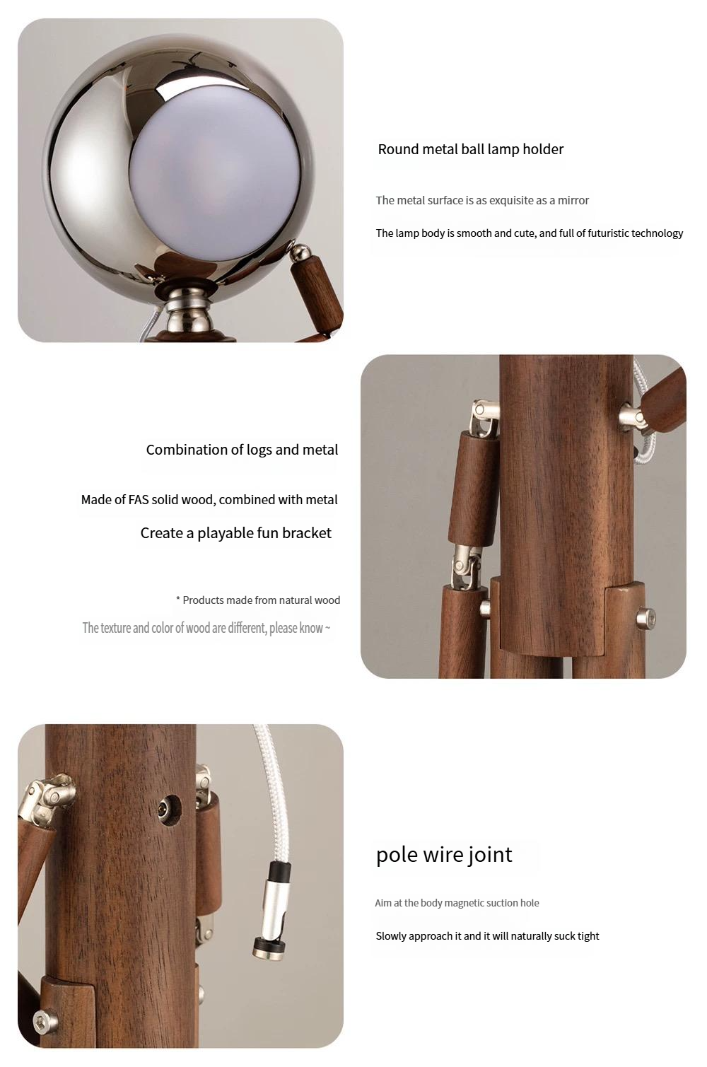 Moon punishment standing desk lamp birthday gift bedroom bedside atmosphere lamp table with solid wood ornaments charging infinite brightness