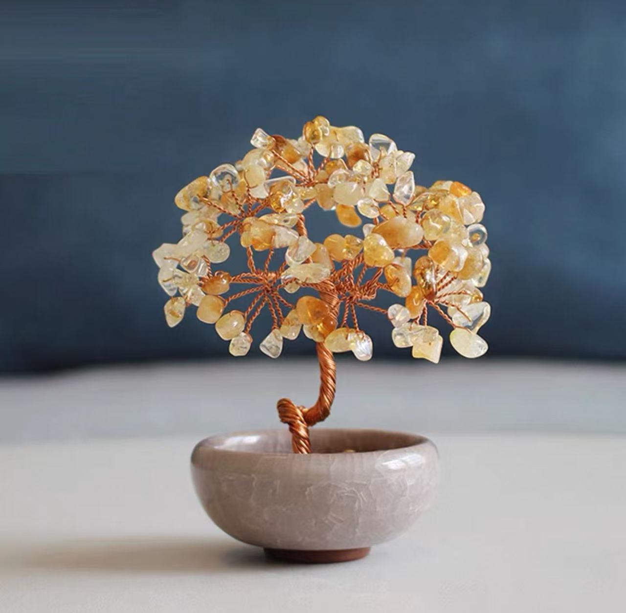 Natural crystal fortune tree Pixiu treasure gathering fortune ornaments