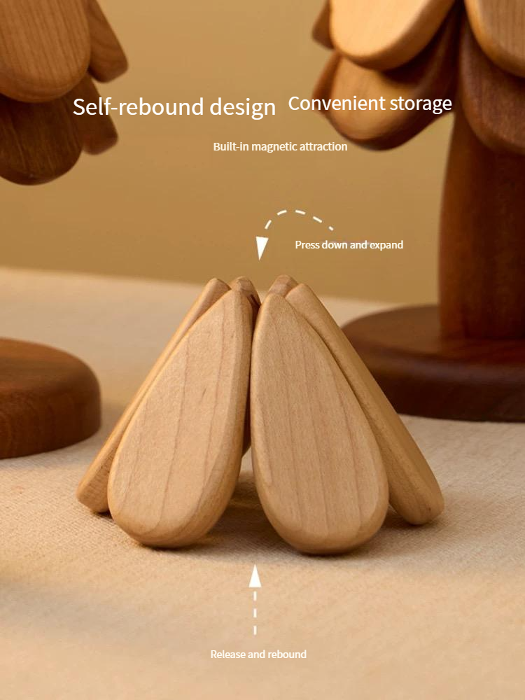 High-grade Christmas tree insulation pad table decoration creative one tree solid wood anti-scalding pot mat folding coaster bowl mat