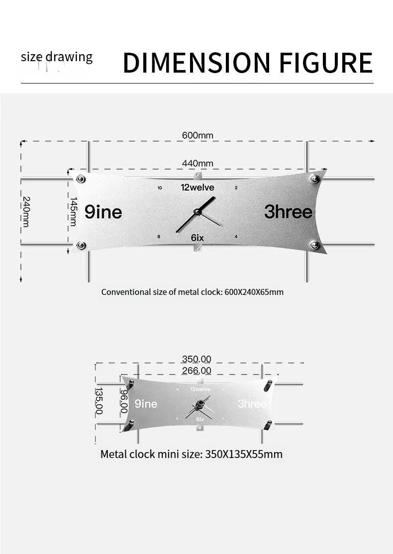 Optical Axis Metal Kite Clock