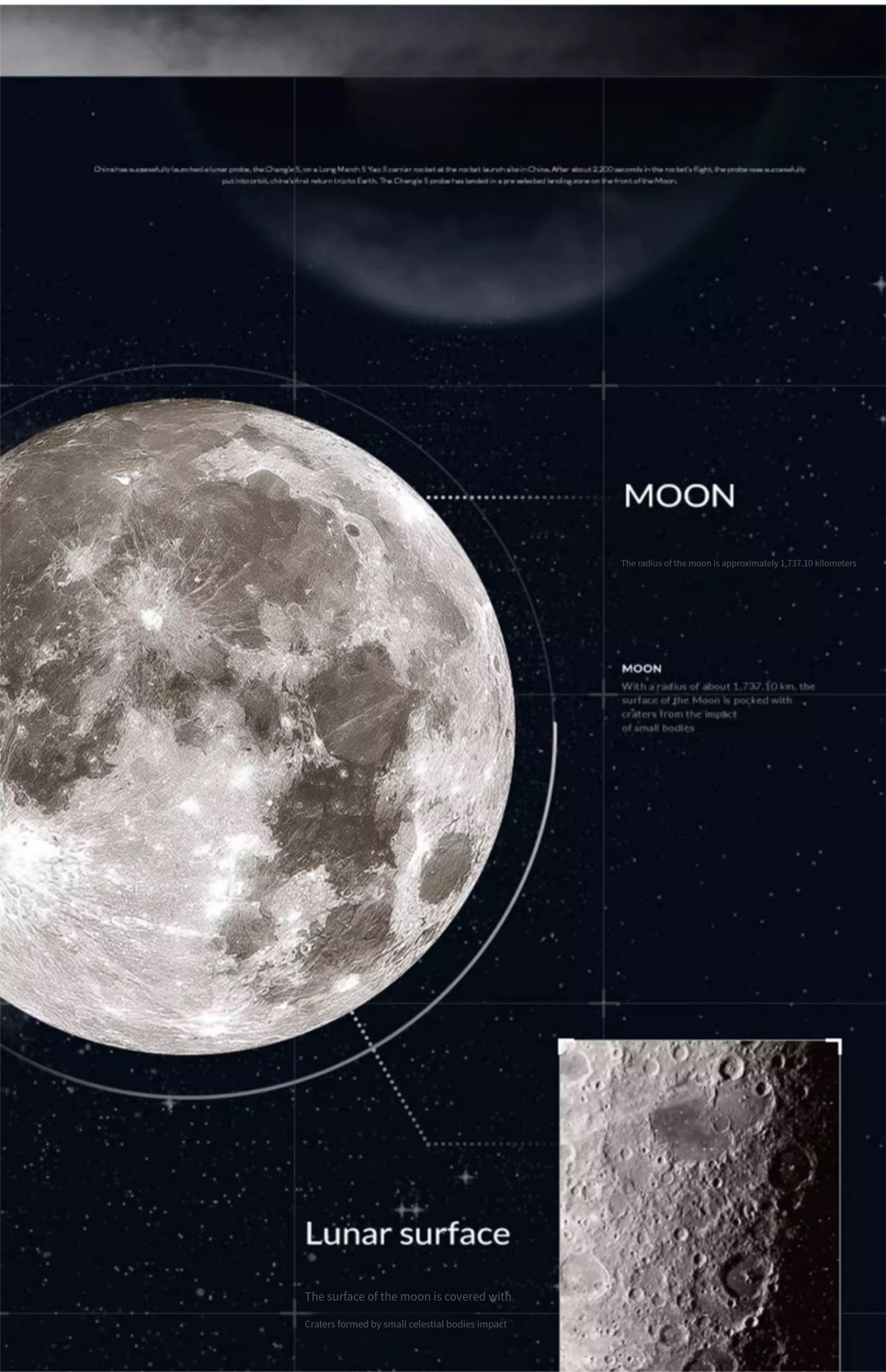 Moon hanging lamp with clock
