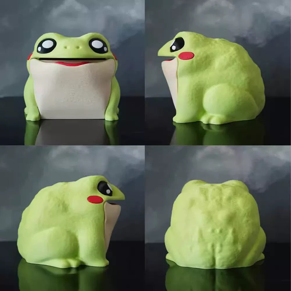 Frog Model Tissue Holder Fun Interactive Flip Belly Frog Paper Roll Toilet Paper Holder