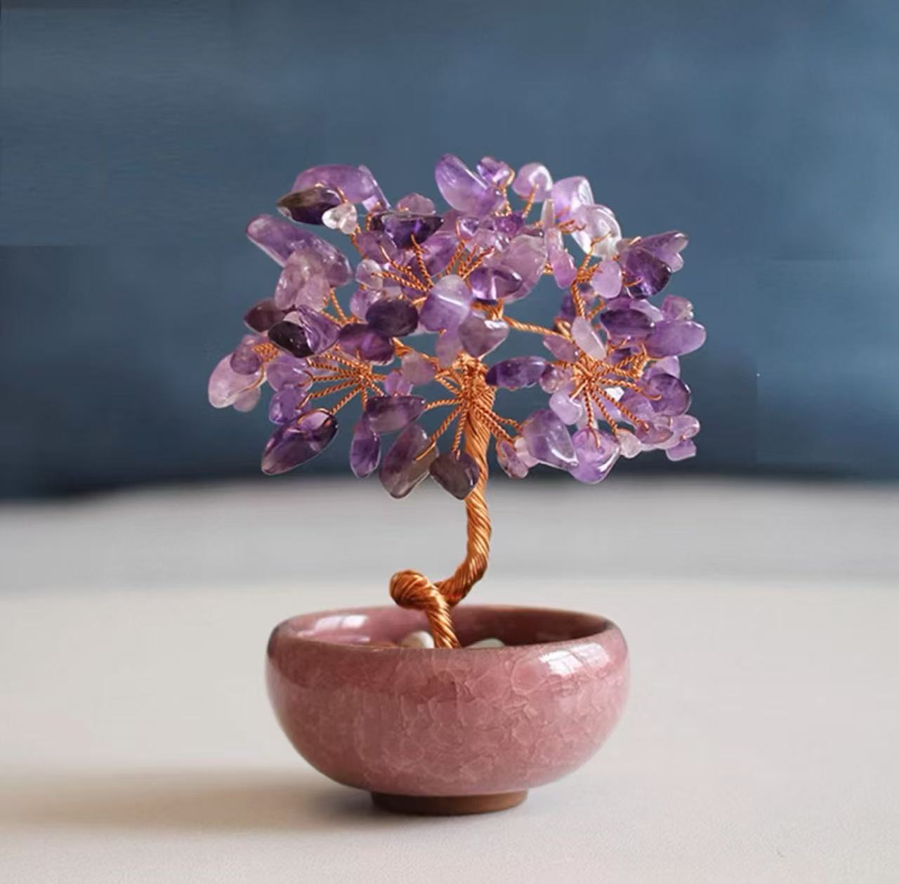 Natural crystal fortune tree Pixiu treasure gathering fortune ornaments