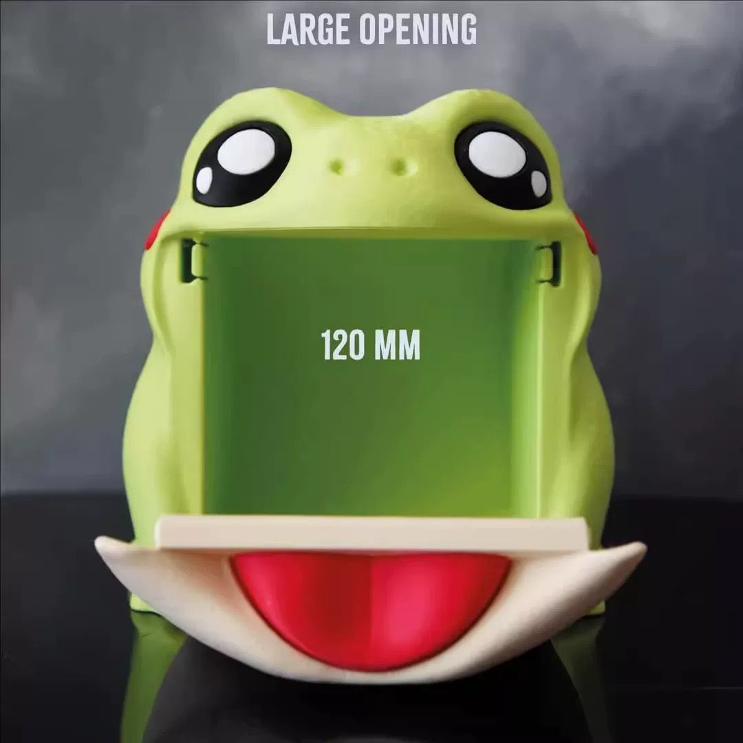 Frog Model Tissue Holder Fun Interactive Flip Belly Frog Paper Roll Toilet Paper Holder