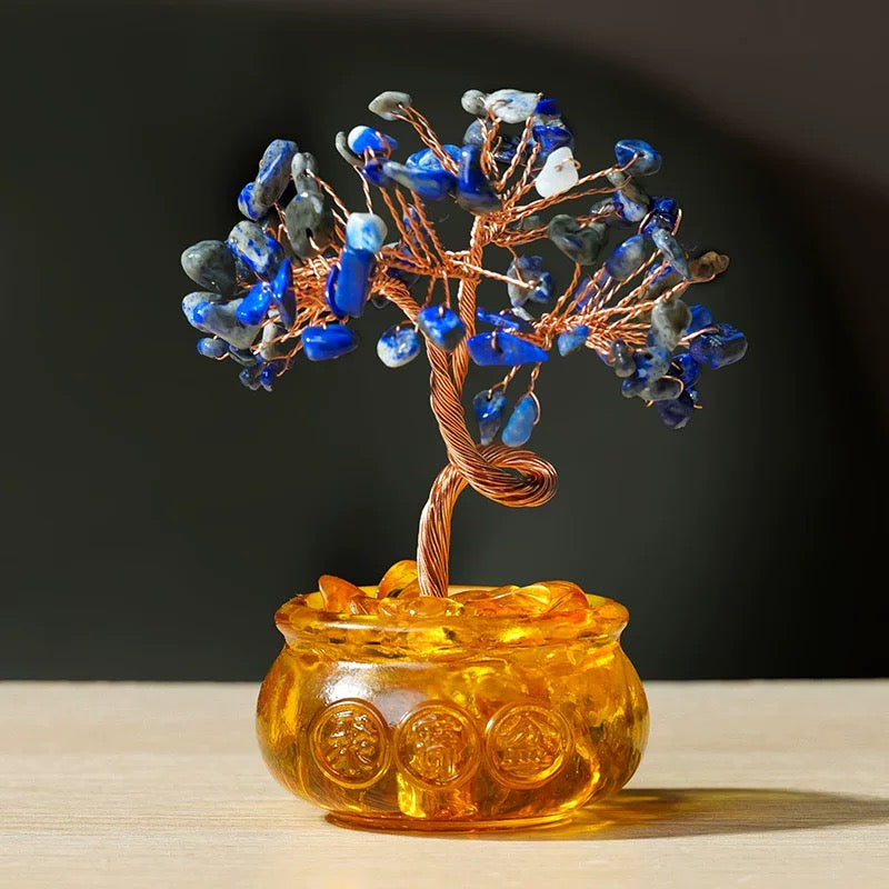 Natural crystal fortune tree Pixiu treasure gathering fortune ornaments